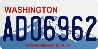 WA license plate ADO6962