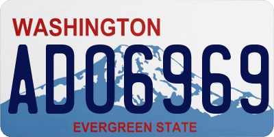 WA license plate ADO6969