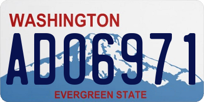 WA license plate ADO6971