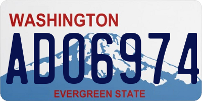 WA license plate ADO6974