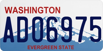 WA license plate ADO6975