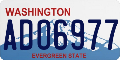 WA license plate ADO6977