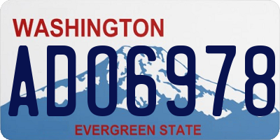 WA license plate ADO6978
