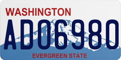 WA license plate ADO6980