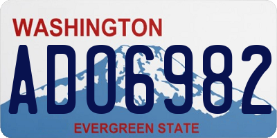 WA license plate ADO6982