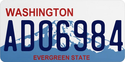 WA license plate ADO6984