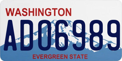 WA license plate ADO6989