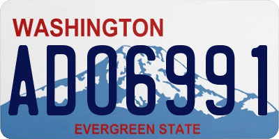 WA license plate ADO6991