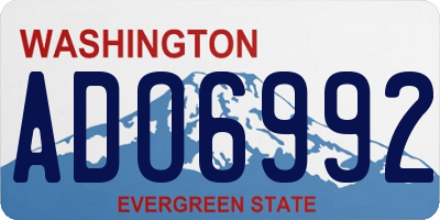 WA license plate ADO6992