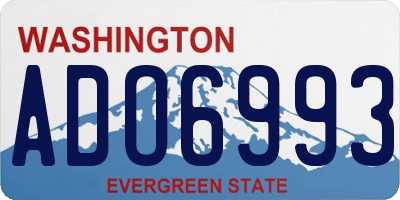 WA license plate ADO6993