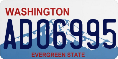 WA license plate ADO6995