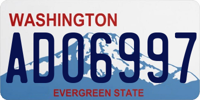 WA license plate ADO6997