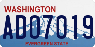 WA license plate ADO7019
