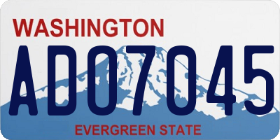 WA license plate ADO7045