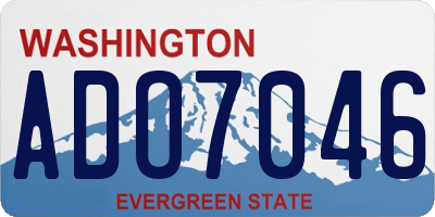 WA license plate ADO7046