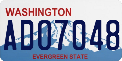 WA license plate ADO7048