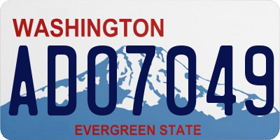 WA license plate ADO7049