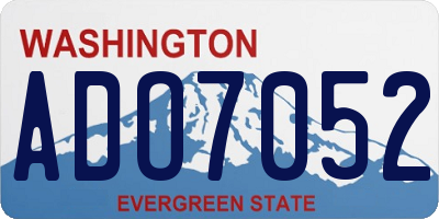 WA license plate ADO7052