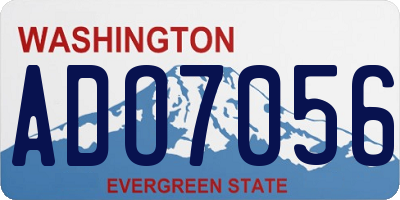 WA license plate ADO7056