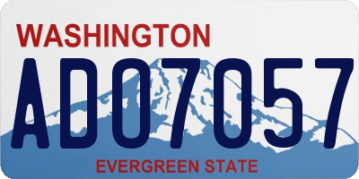 WA license plate ADO7057