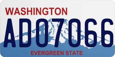 WA license plate ADO7066