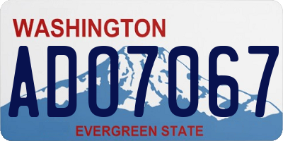 WA license plate ADO7067