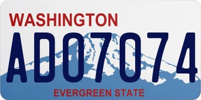 WA license plate ADO7074