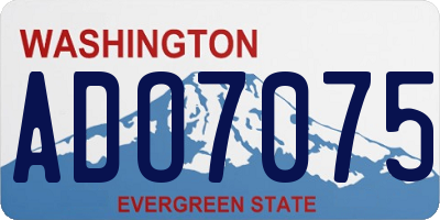 WA license plate ADO7075