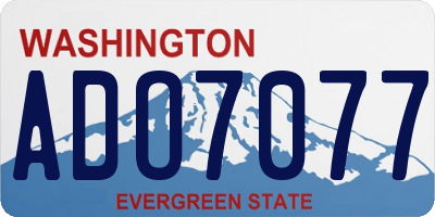 WA license plate ADO7077