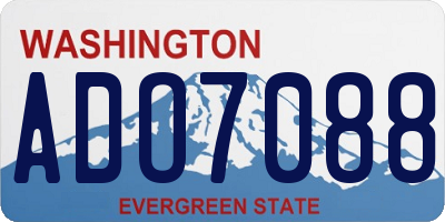 WA license plate ADO7088