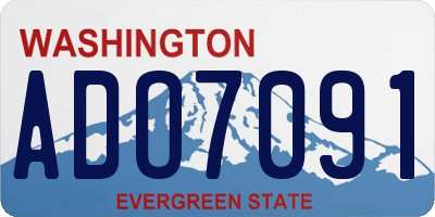 WA license plate ADO7091