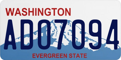 WA license plate ADO7094
