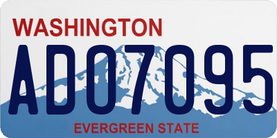 WA license plate ADO7095