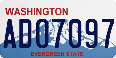 WA license plate ADO7097