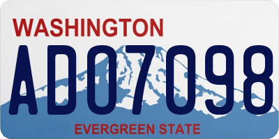 WA license plate ADO7098