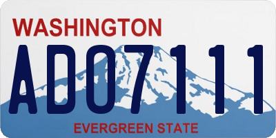 WA license plate ADO7111