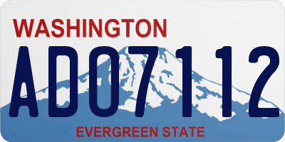 WA license plate ADO7112