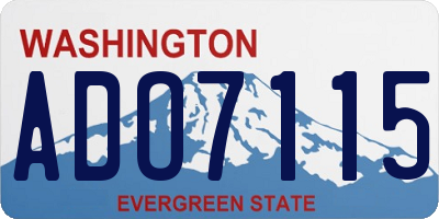 WA license plate ADO7115