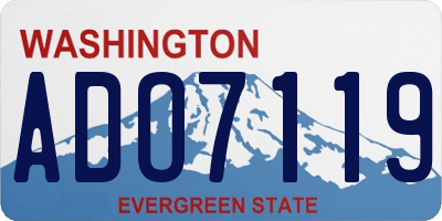 WA license plate ADO7119
