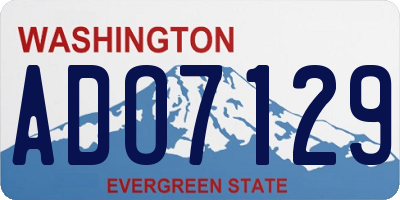 WA license plate ADO7129