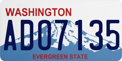 WA license plate ADO7135