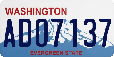 WA license plate ADO7137