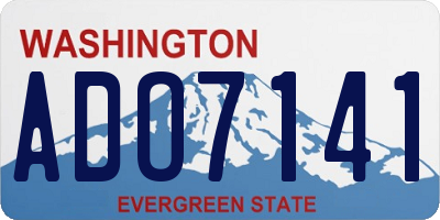 WA license plate ADO7141