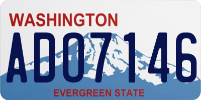 WA license plate ADO7146