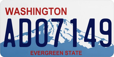 WA license plate ADO7149
