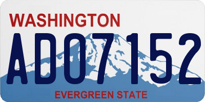 WA license plate ADO7152