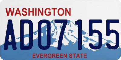 WA license plate ADO7155