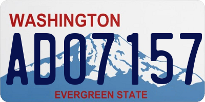 WA license plate ADO7157