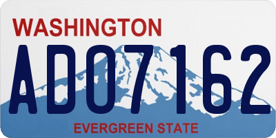 WA license plate ADO7162