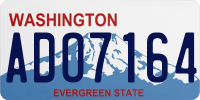 WA license plate ADO7164